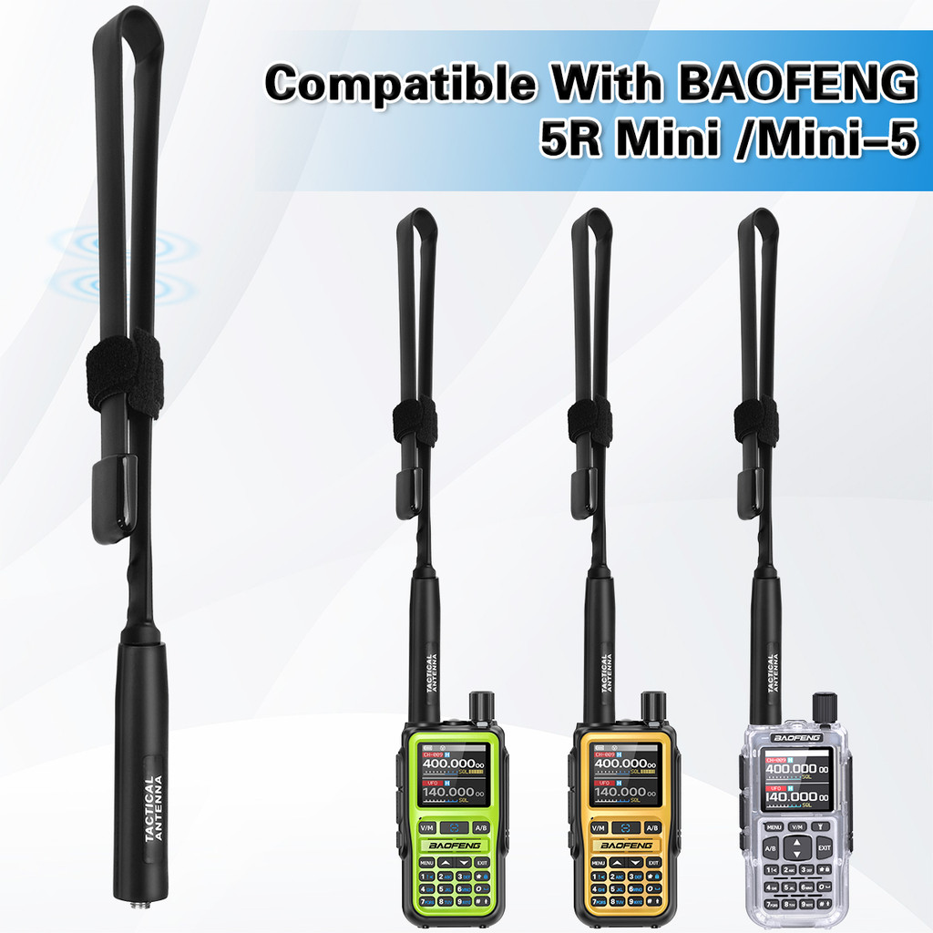 ABBREE CS Tactical Walkie Talkie Antenna Dual Band SMA-Female 48CM Foldable Antenna For Baofeng