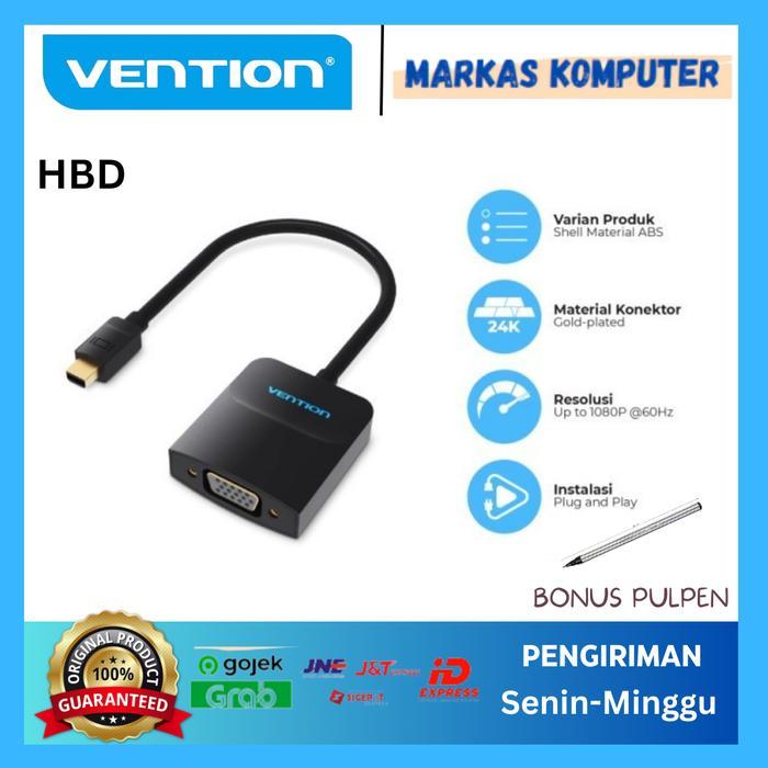 Vention Adapter Thunderbolt to VGA Converter Mini DP to VGA - HBD