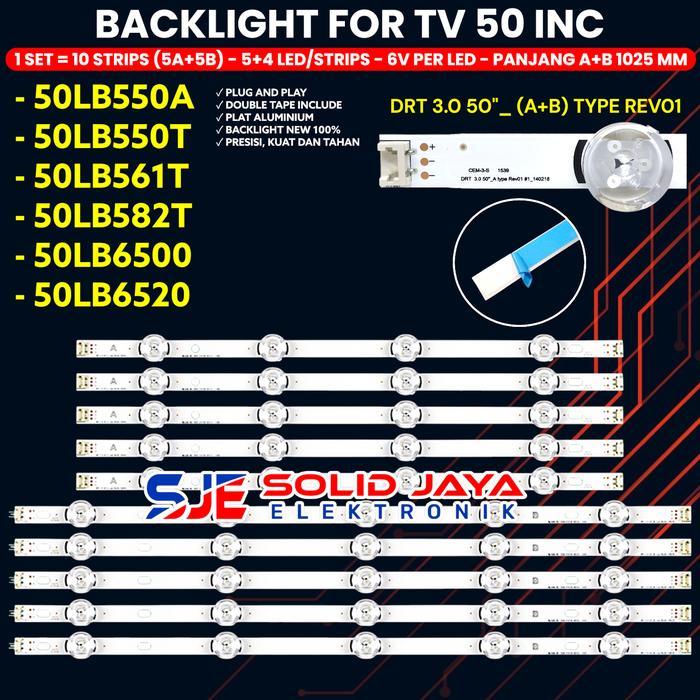 BACKLIGHGT TV 50 INCH 50LB550A 50LB550T 50LB561T 50LB582T 50LB6500 50LB6520 50LB550 50LB561 50LB582