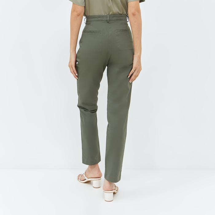 Geela Official - Chinos Pants Olive Green (G.3025) Celana Wanita