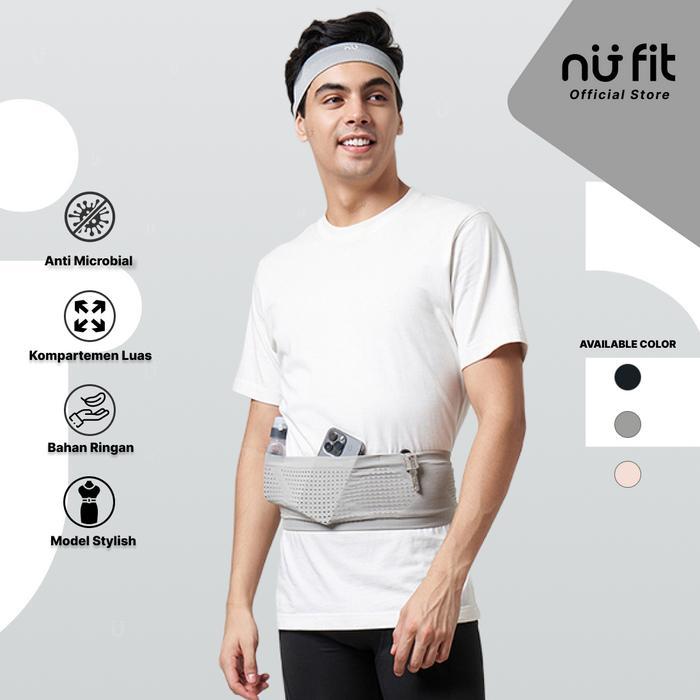 Nu Fit - Running Belt / Tas Pinggang Elastis / Tas Lari Pria Elastis