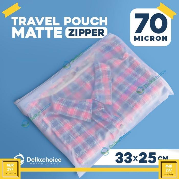 KANTONG PLASTIK TRAVEL POUCH ORGANIZER STORAGE SERBAGUNA 25CM x 33CM