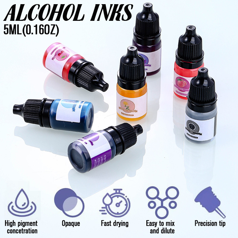 Epoxy Resin Color Pigment 24 Vivid Colors Liquid Epoxy Pigment Highly Concentrated Translucent Resin
