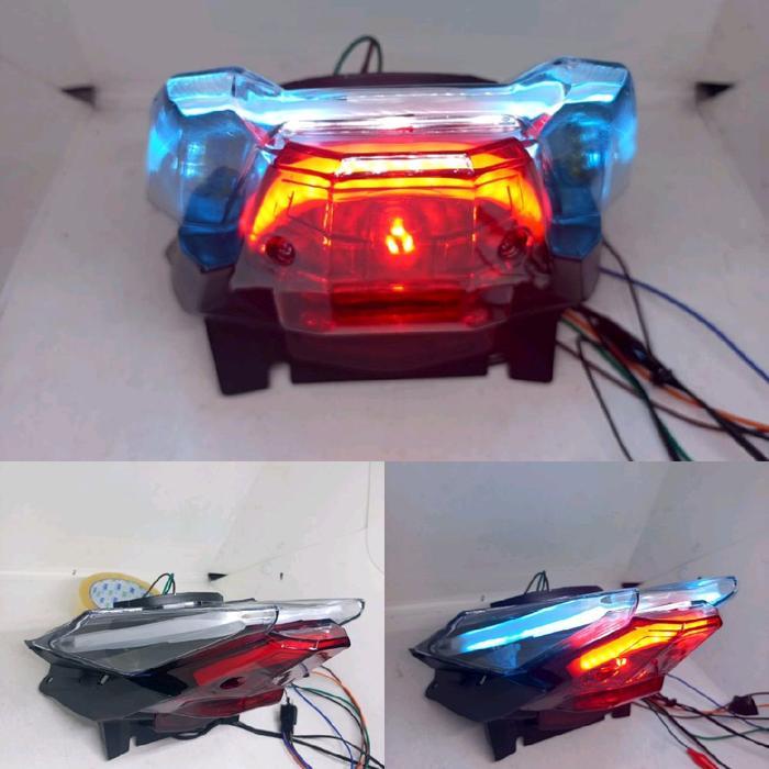 Custom lampu stop vario 110 techno vario cbs plus double alis fullset