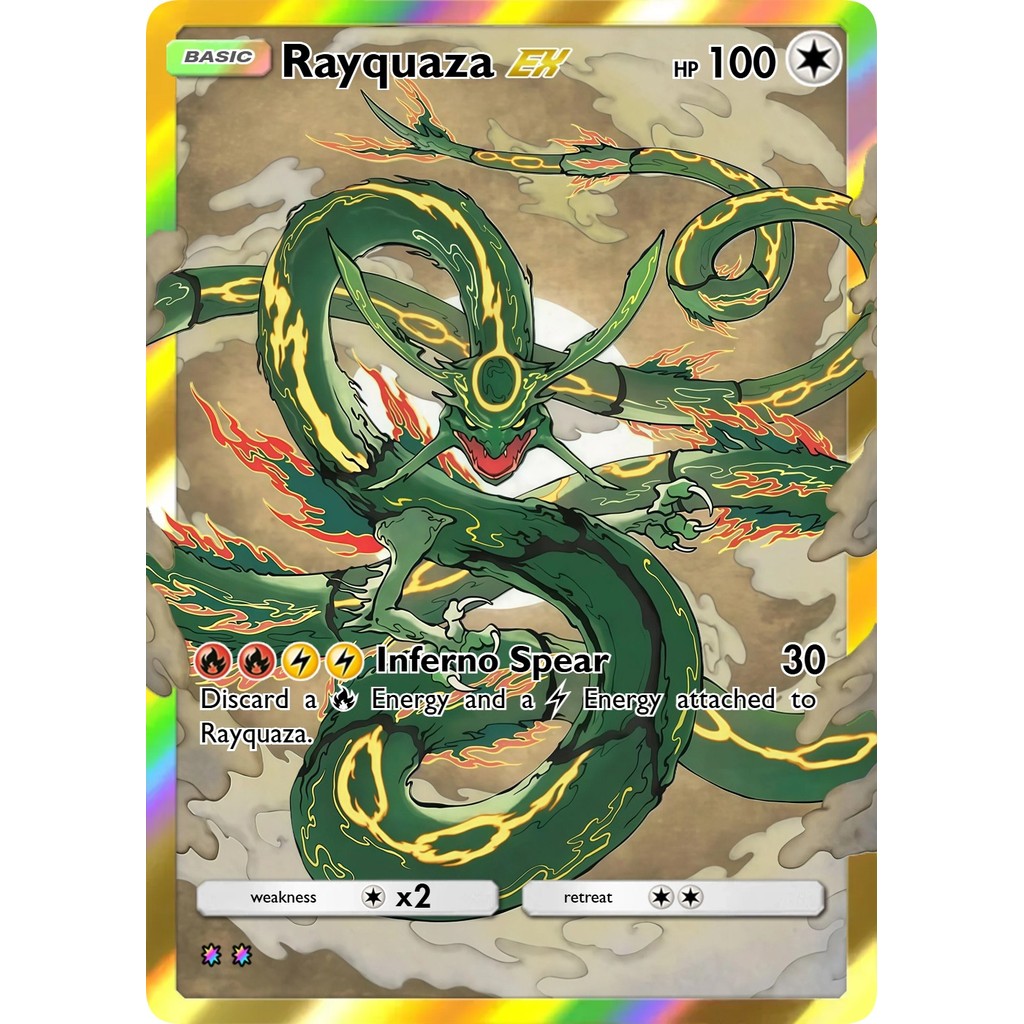 Potdemiel Pokemon Cards Shan Hai Jing Series Rayquaza Groudon Kyogre Rare Holo Trainer Card Pokemon