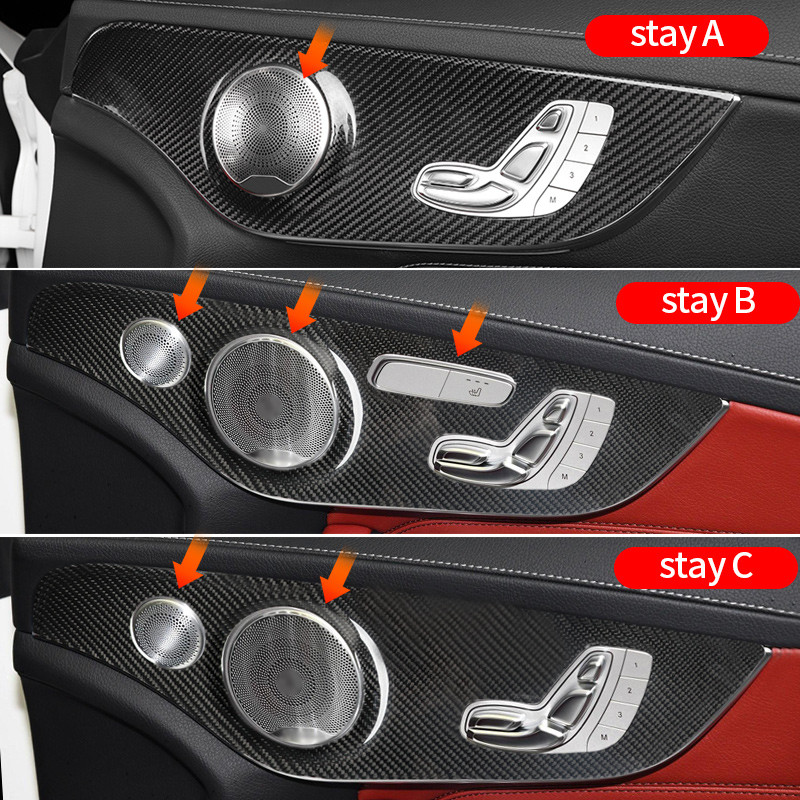 . Carbon Fiber Door Trim For Mercedes W205 Amg Coupe Amg C205 2 Doors C260 C300 C200 Mercedes C