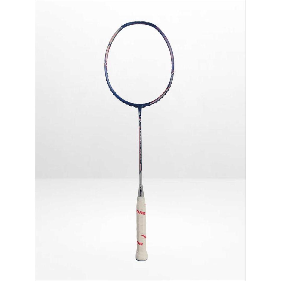 Mizuno Caliber S-Boost Dk.Blue/SIlver/Orange Glow Raket Badminton