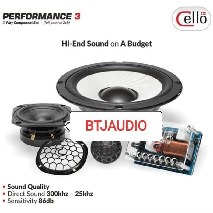 SPEAKER SPLIT COMPONENT 3 WAY NEW CELLO PERFORMANCE 3 (GARANSI RESMI)