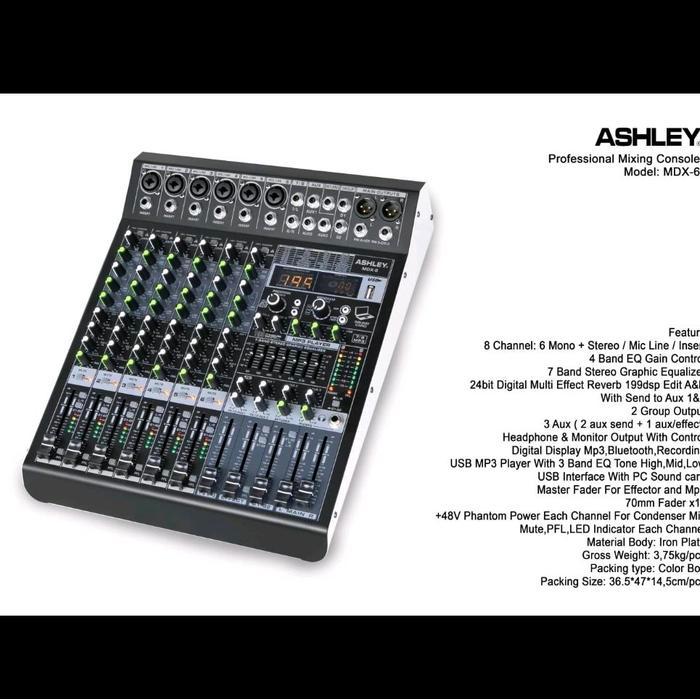 Mixer Ashley Mdx6 6Ch Mdx 6