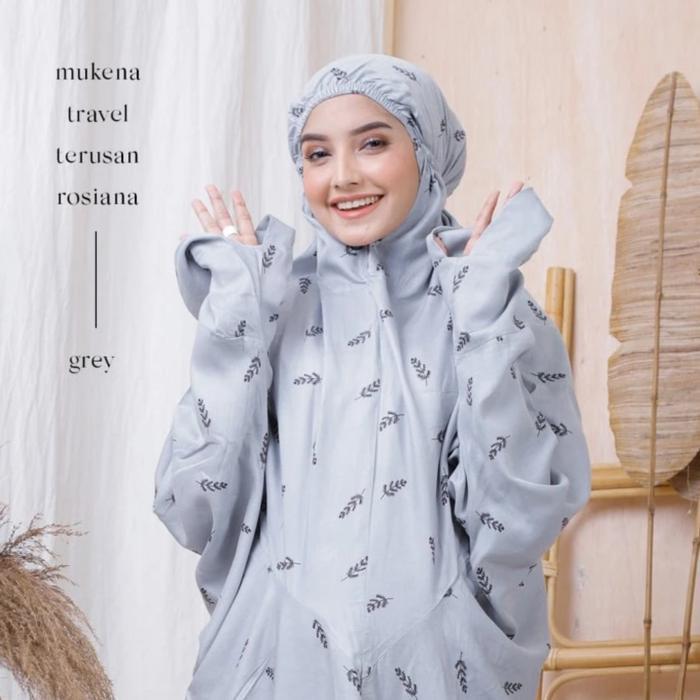 Mukena Rayon Bali Terusan Motif Cemara