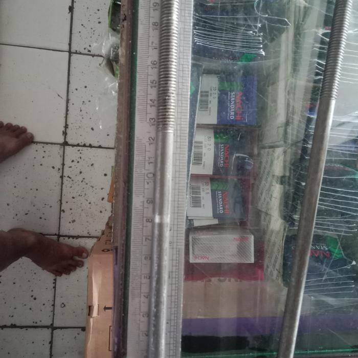 Baut+mur nc m3/8x8 in / m10x200mm (ht) drat kasar