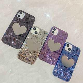 Love Mirror 3d Case For Iphone XR 11 12 13 14 15 PLUS PRO MAX Casing Lucu Cool Simple Hati Heart