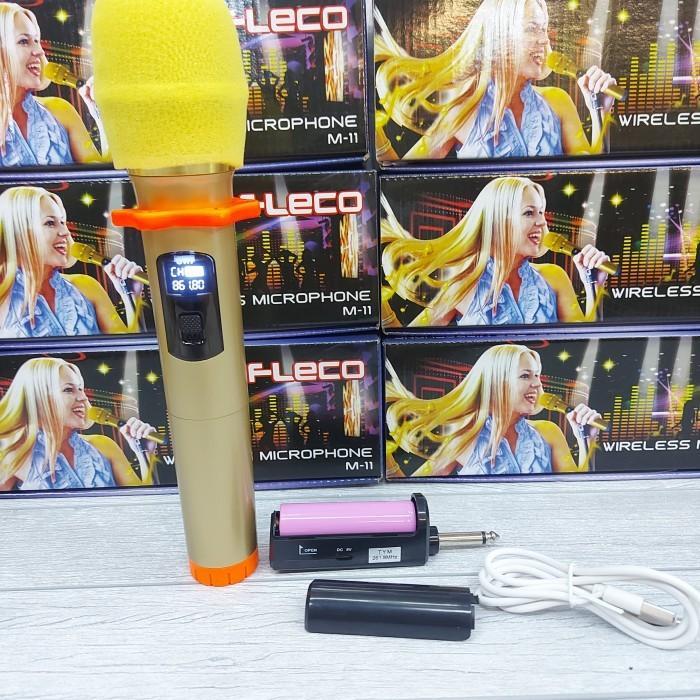 Fleco M11 Microphone Wearless Karaoke Mic Tanpa Kabel Fleco M-11 Ori