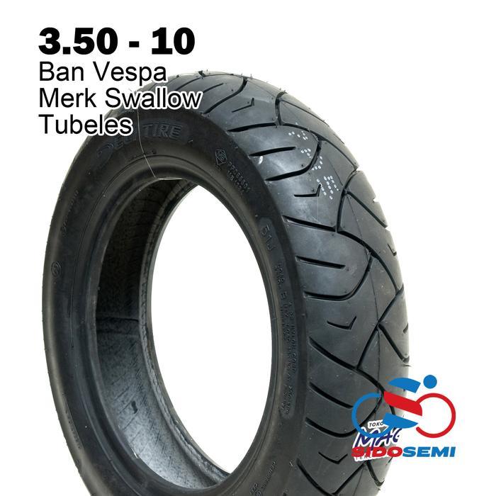 Ban Luar Vespa 3.50 Ring 10 Tubles Gorilla Monkey Merk Swallow