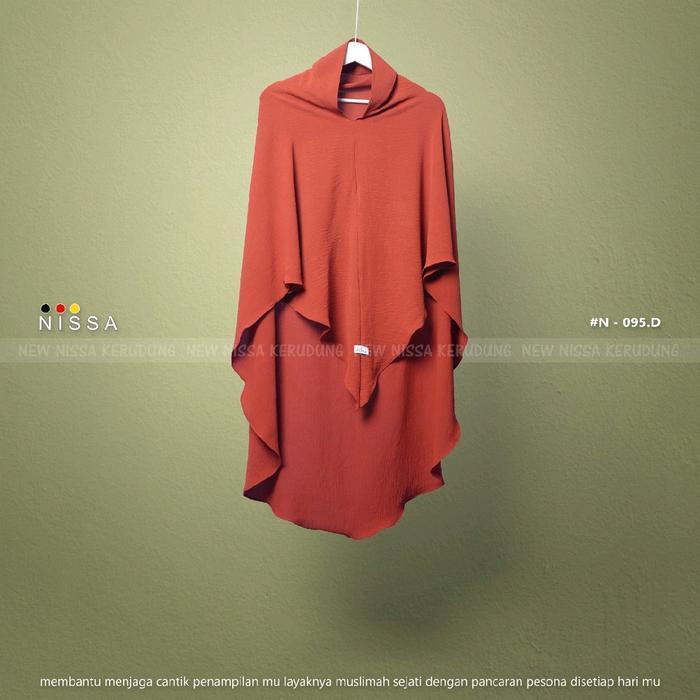 Khimar Syar'I Pet Antem Bahan Crinkle - Bergo Hijab Instan Nissa Hijab {095}