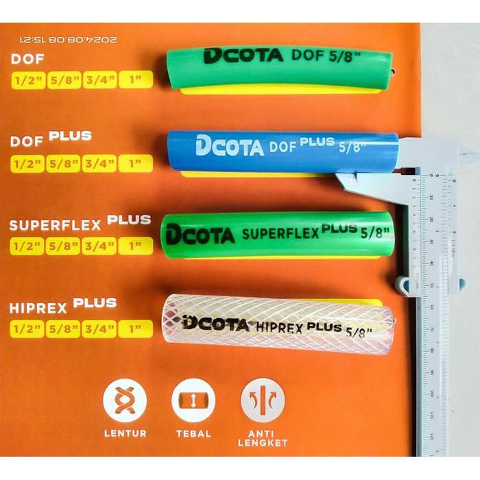 Selang Air 1/2" DCOTA Dof Hijau Slang Taman Setengah Inch Flexible