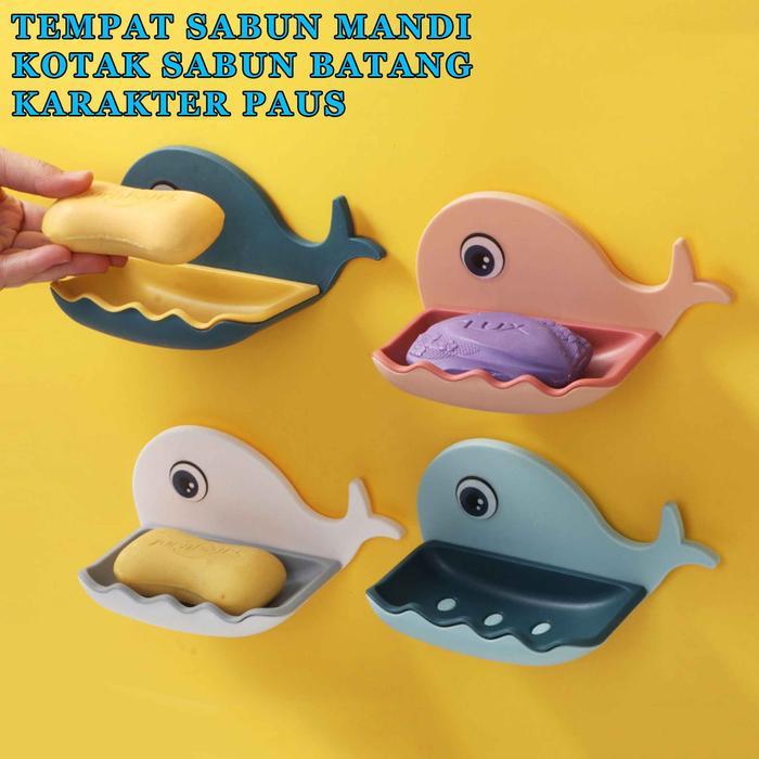 Tempat Sabun Mandi / Kotak Sabun Batang / Sabun Tempel Karakter Plastik