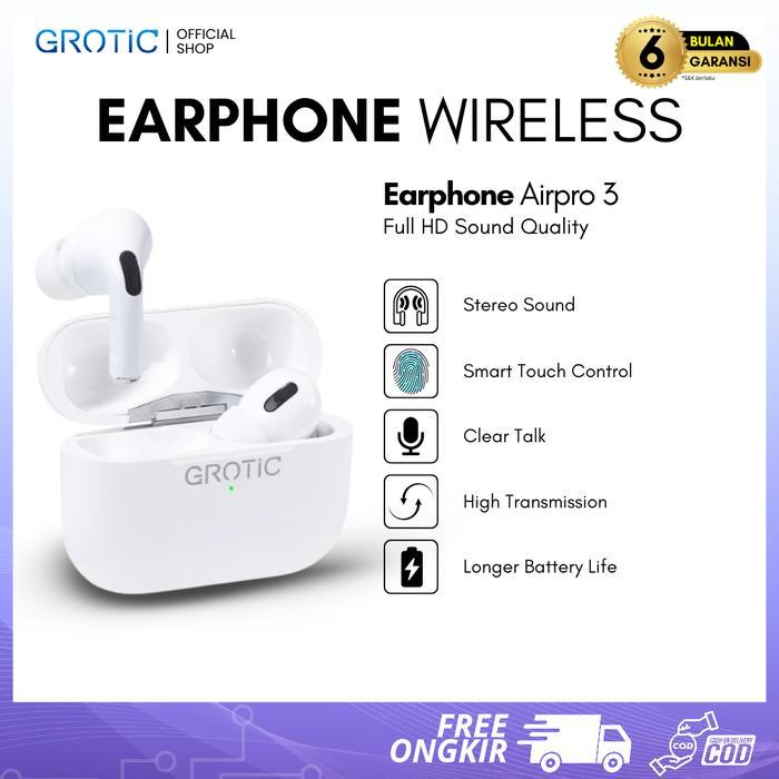 GROTIC TWS Earphone Headset Wireless In-ear Sports Earbuds