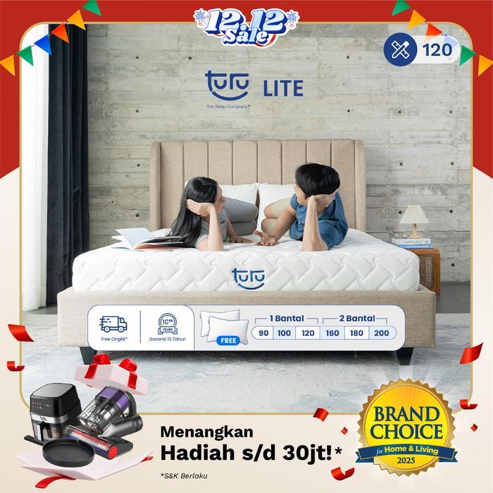 Kasur Base Support Foam TURU LITE ukuran 120x200 (Double) FREE BANTAL