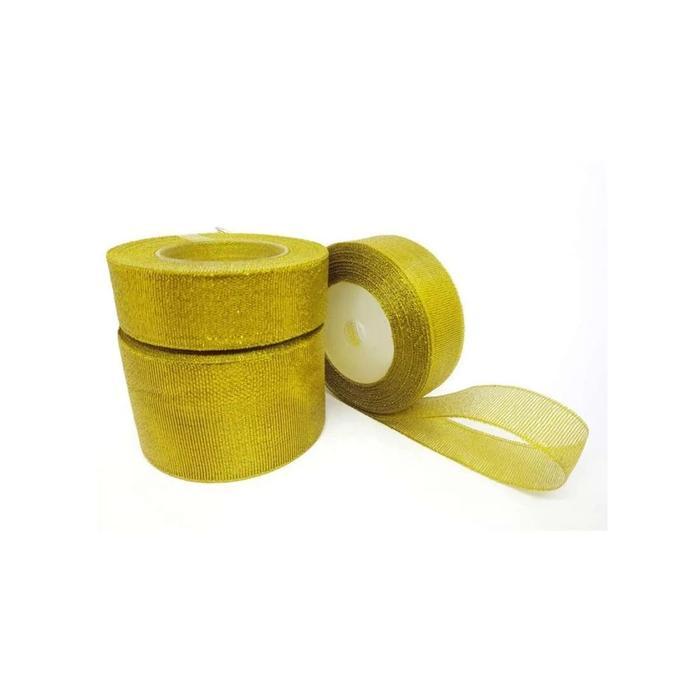 [1 Slop] Pita Emas / Gold Ribbon / Pita Metalik Emas / Pita Glitter Emas / Pita Kado Emas / Pita Mas