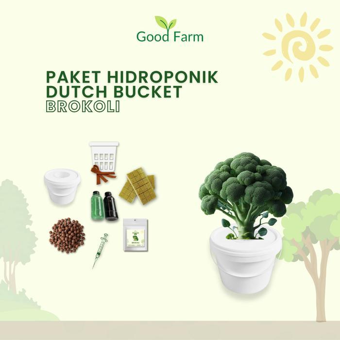 Goodfarm - Paket Hidroponik Lengkap Dutch Bucket Brokoli