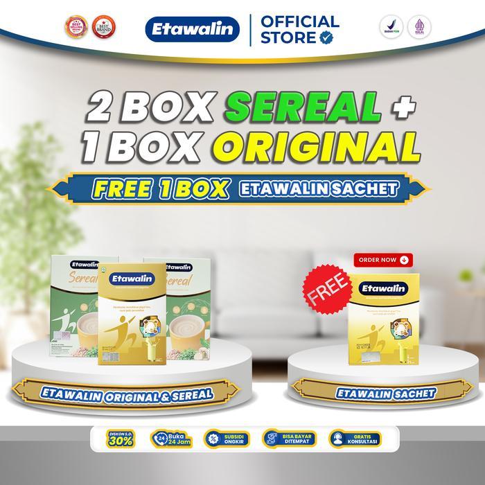 1 ETAWALIN ORIGINAL + 2 ETAWALIN SEREAL DAPAT 1 BOX ETAWALIN SACHET - ETAWALIN 200 gr I SUSU