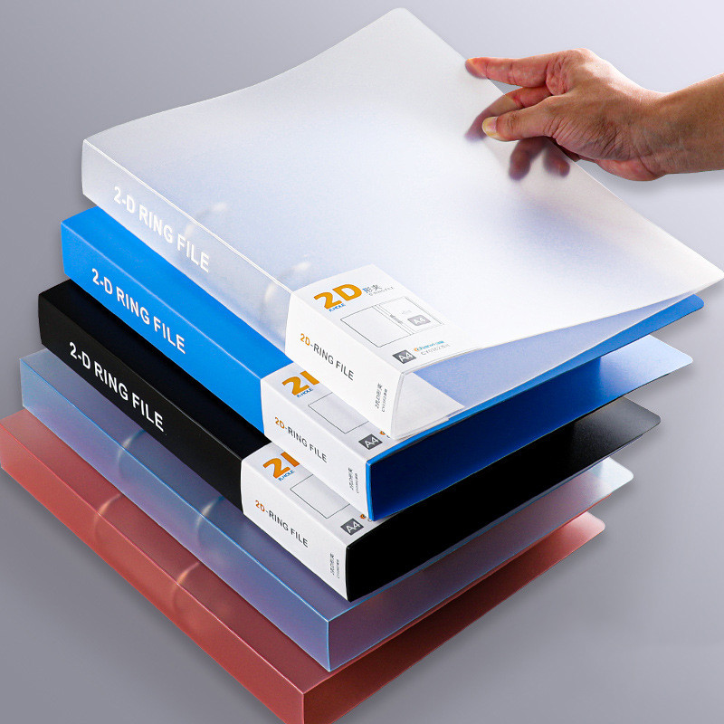 2-ring File Binder File Folder A4 Binder Folder Cover Office Document Organizer Can Hold 200 Sheets