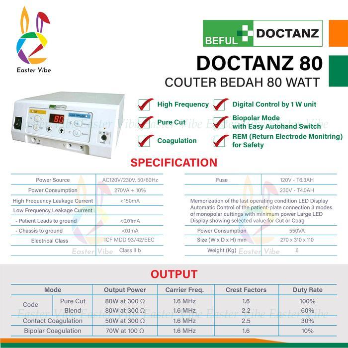 Cauter Doctanz 80 Watt Electrosurgical Unit Couter Alat Bedah Elektrik Terbaru 