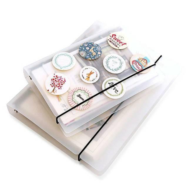 Buku Binder Transparan Matte Ukuran A5/ A6/ A7/ A4/ B5 - Binder Pc Binder Tali Cover Bening Binder 6