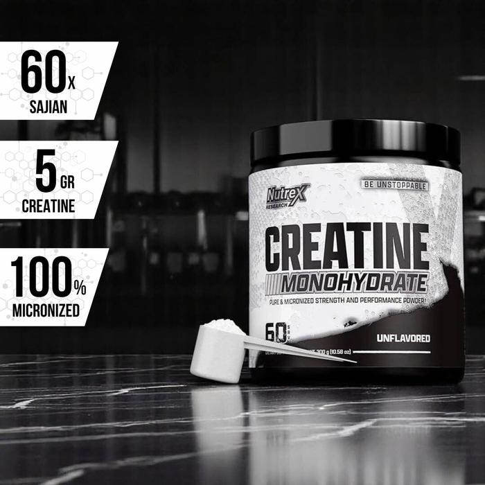 Ready Nutrex Research Creatine Monohydrate Pure Micronized Creatine Powder
