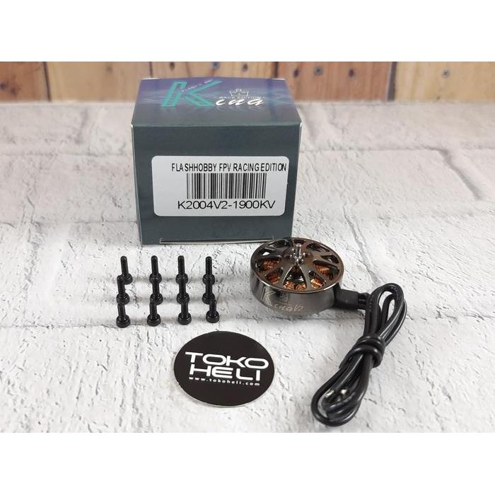 Ada Stok FlashHobby King K2004 2004 1900KV V2 4-6S Brushless Motor 1.5mm Shaft