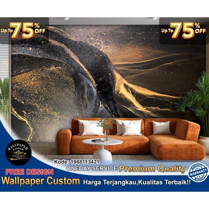 WALLPAPER CUSTOM 3D MOTIF MARMER A - WALLPAPER ABSTRAK - WALLSTICKER