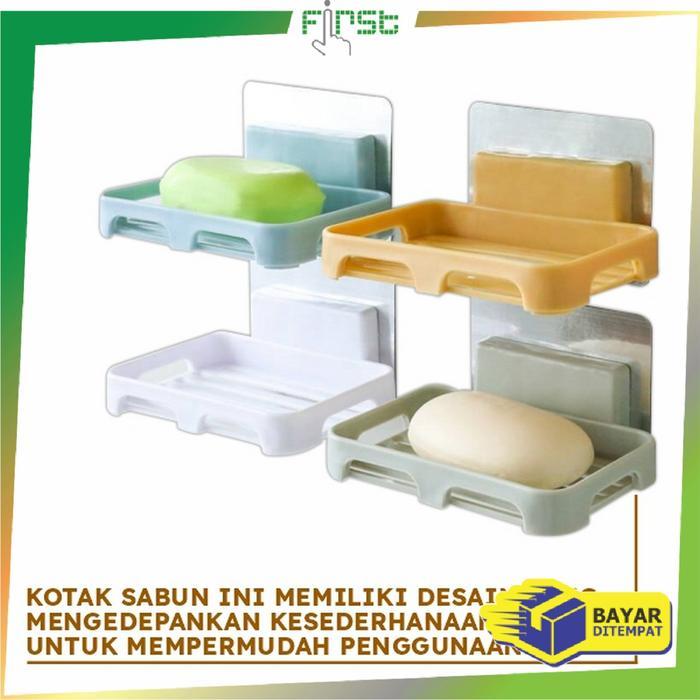FH C227 C253 Tempat Sabun Batang Tempel Dinding Tanpa Paku / Rak Sabun Kamar Mandi / Kotak Sabun