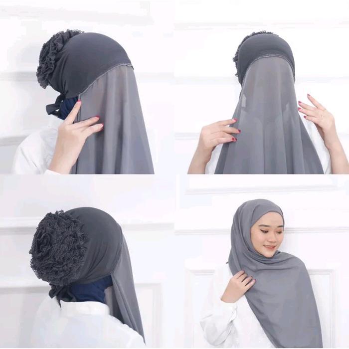 Pashmina INNER TURKI KONDE/ Pashmina INNER KONDE TALI/Pashmina instan konde/ Pashmina Ceruti instan