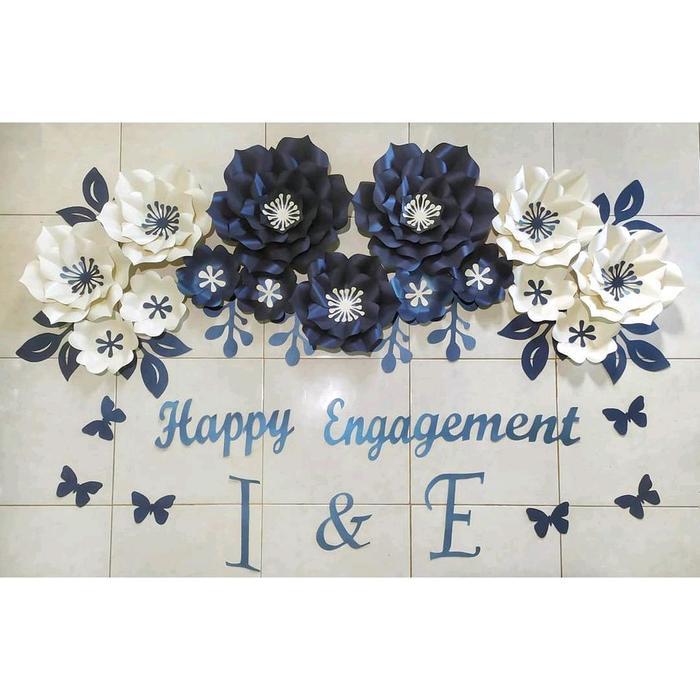 READY Dekorasi paperflower jumbo/paper flower murah /paper flower engagement tunangan / dekorasi