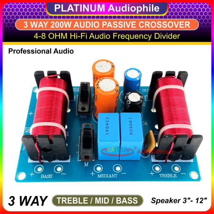 Crossover Pasif 3 Way Treble Midle Bass Passive Speaker Crosover Weah-351 Pasti Ori