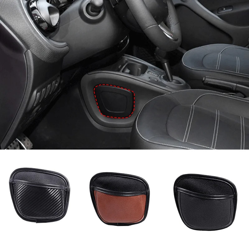 Car Side Armrest Storage Bag Organizer Leather Storage Bag For Mercedes-Benz Smart 453 Fortwo C453