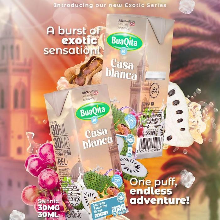 BV BUAQITA CASABLANCA SOURSOP TAMARIND 30ML 30MG SALT EXOTIC SERIES LIQUID