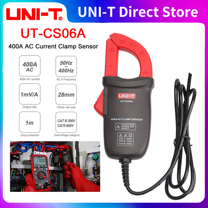 UNI-T UT-CS06A 400A AC Current Clamp Sensor; Multimeter Sensor For UT61E+ UT196 UT139C UT117C