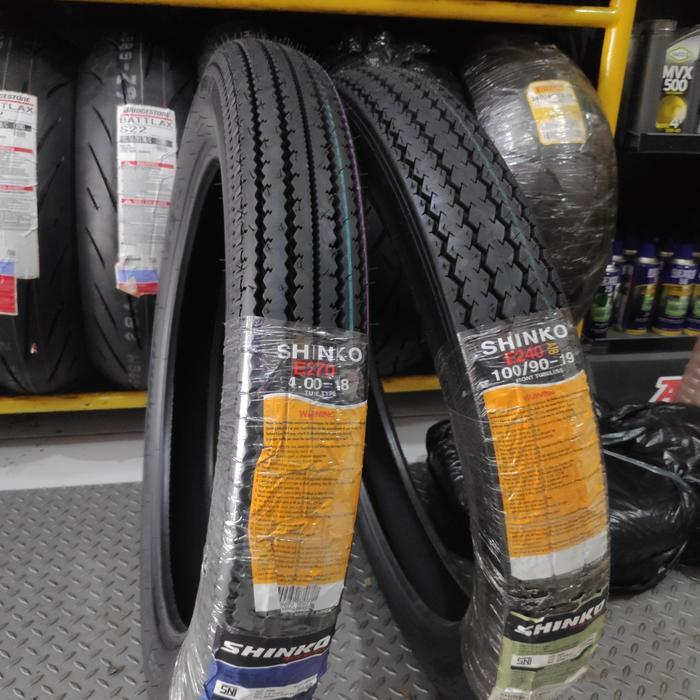 Shinko E270 E240 Classic 400-18 + 100/90-19 ban custom