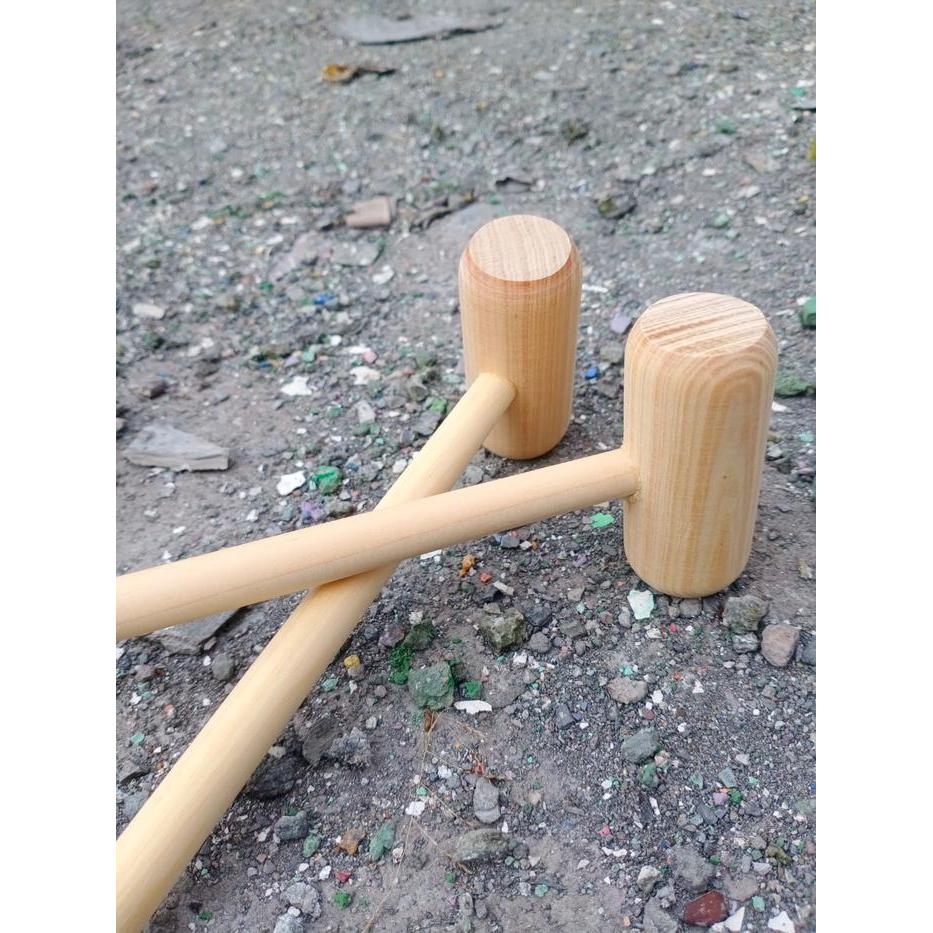 "New" Palu Kayu Ecoprint / Wooden Hammer Mainan Edukasi Anak