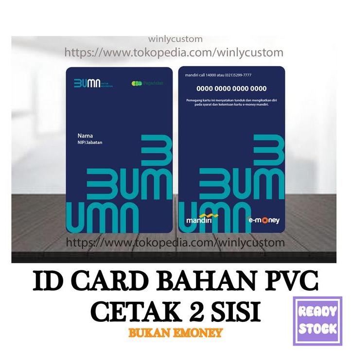 ` CUSTOM KARTU PVC ID CARD PEGADAIAN BUMN TERBARU BAHAN PVC - 2 SISI