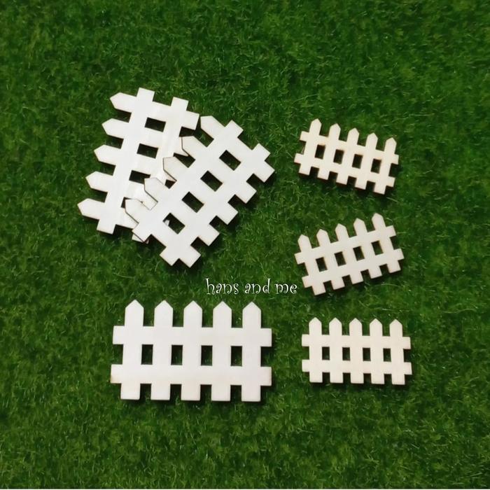 Maket Miniatur Pagar Kayu Natural