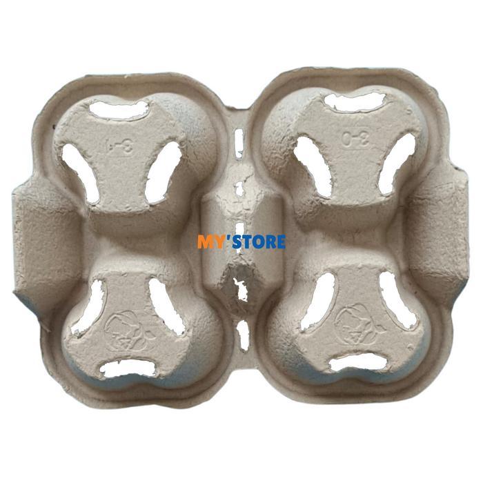 TATAKAN GELAS KERTAS TRAY CUP HOLDER 2IN1 GELAS KOPI TAKE AWAY PULP TRAY KERTAS ISI 4 CUP HOLDER 2