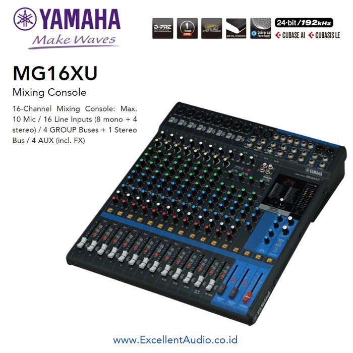 Mixer Audio Yamaha MG16XU MG16 XU MG16-XU 16-Channel Mixer Original