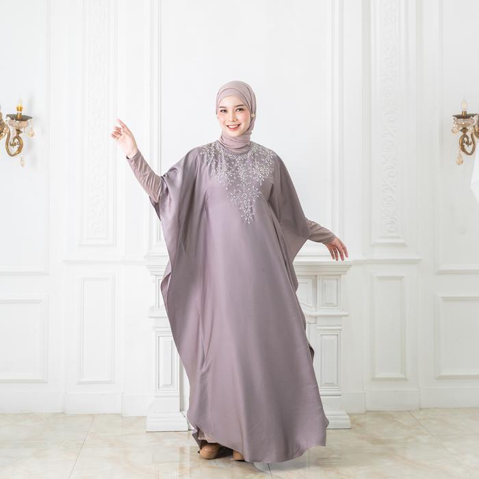 Noura Marrakesh Kaftan Satin Silk Payet Panjang Pesta Muslim