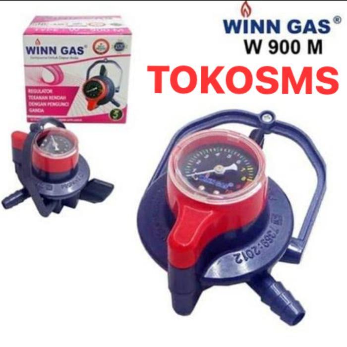 Regulator gas WINN GAS METER W900-M DOUBLE LOCK meter untuk kompor oven dan water heater pemanas air