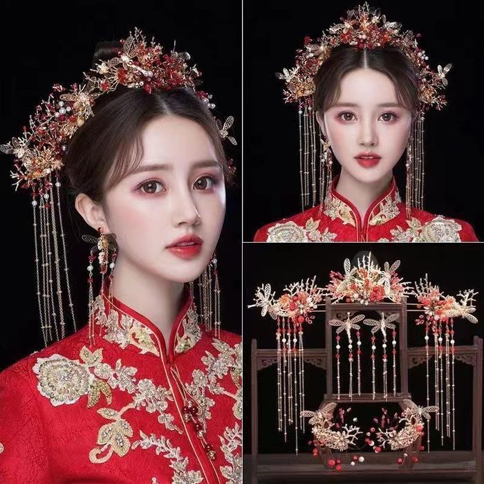 Set Hairpiece Sangjit Tusuk Konde Rambut Pengantin Tradisional