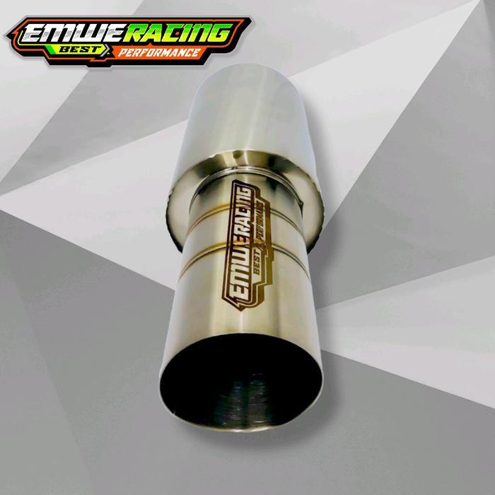 KNALPOT Mobil EMWE RACING PLONG TITAN P FULL STENLIS Ngebas Adem Bulet Empuk Gahar Bass Inlet 2inc