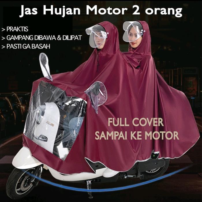 Jas Hujan Motor Tebal Full Body Kekinian/Jas Hujan Motor 1 & 2 Kepala